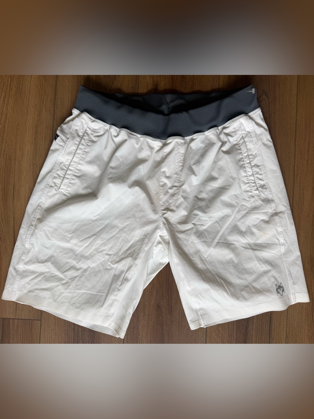 GREYSON Mens L Fulton Gym Shorts Artic White Lined 9" Nylon Golf Workout